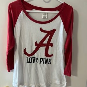 Women’s Victoria Secret Pink Alabama Baseball Tee - Size Large